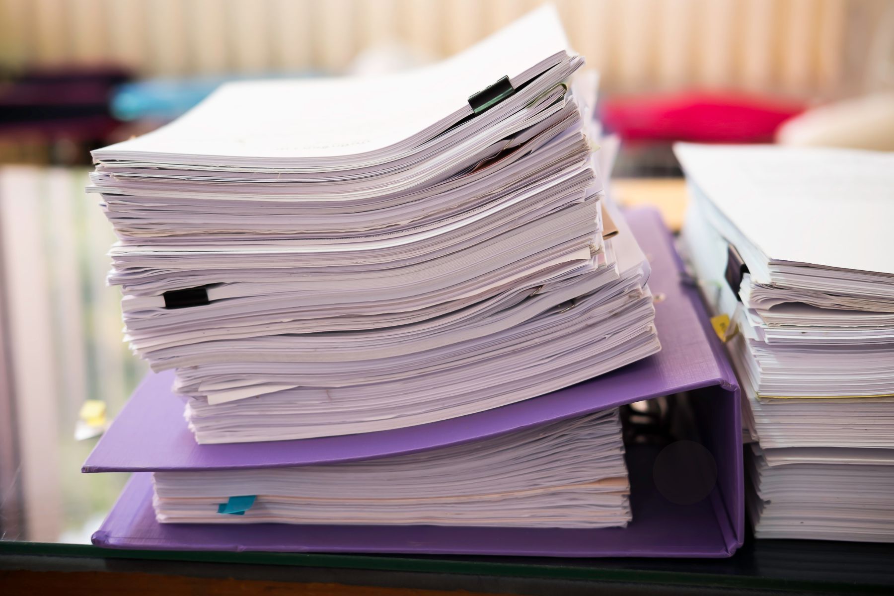 Piles of files