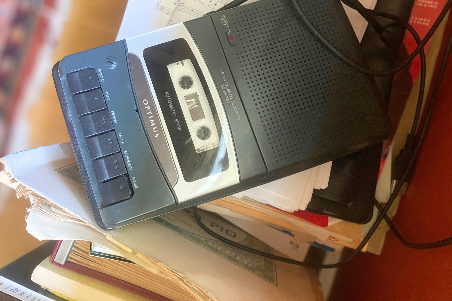 Old tape deck from technology graveyard