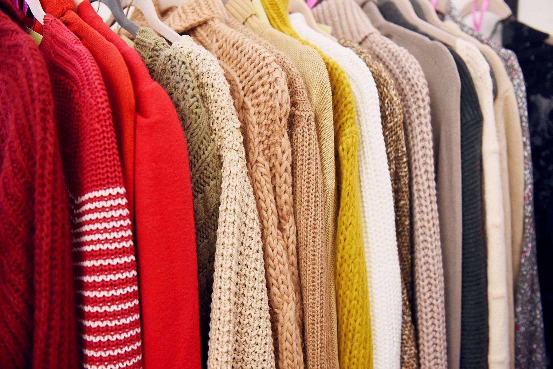 hanging sweaters