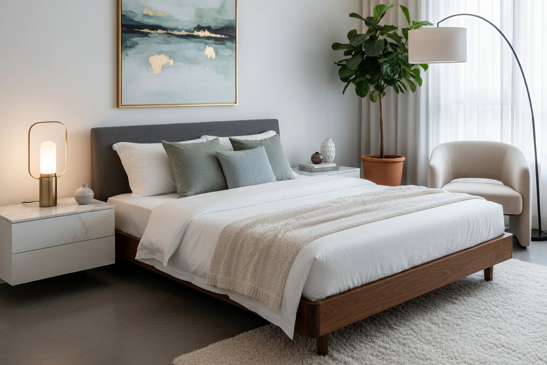 A beautiful new guest room