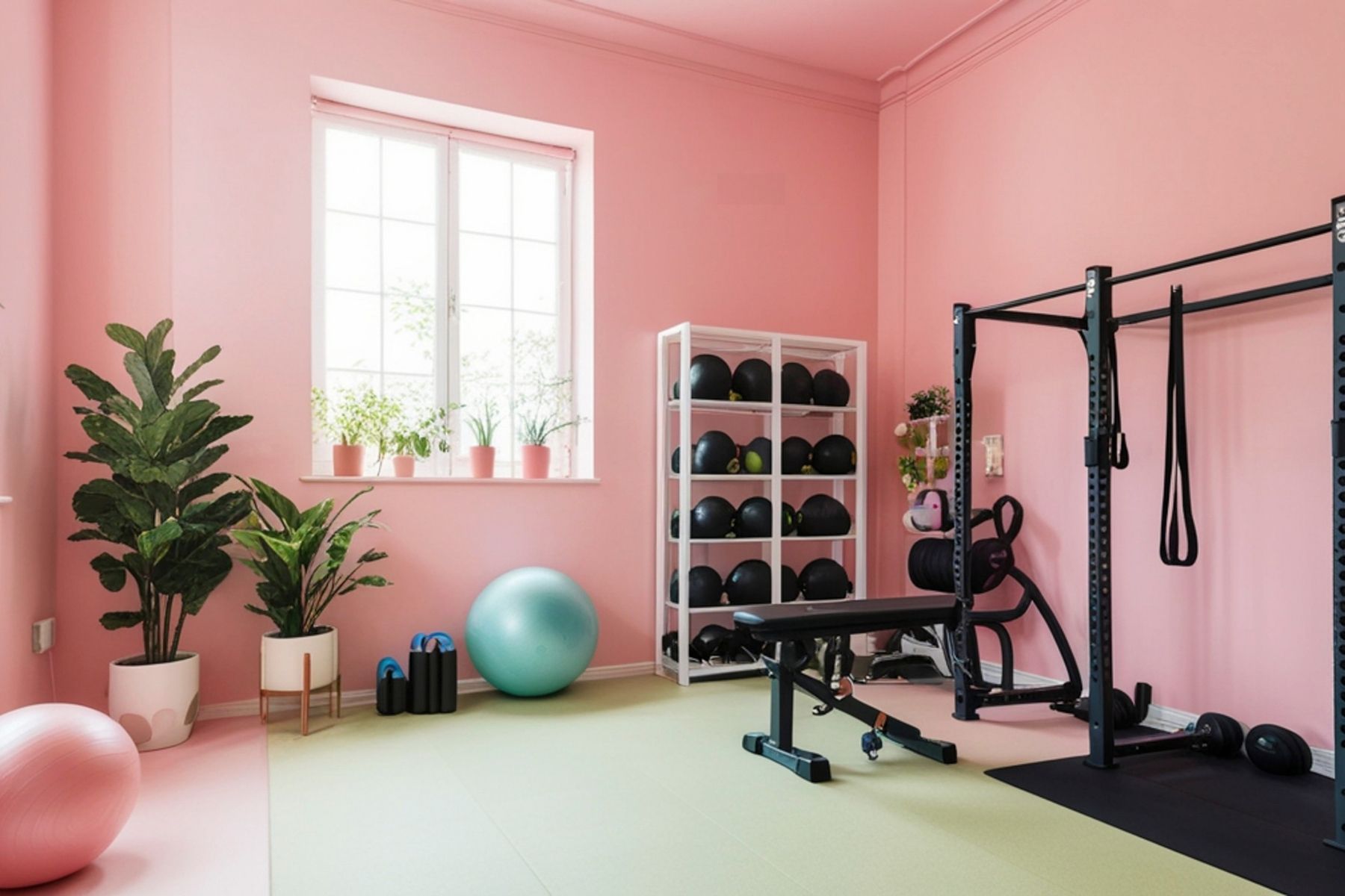 Repurpose a rrom to declutter and create a home gym