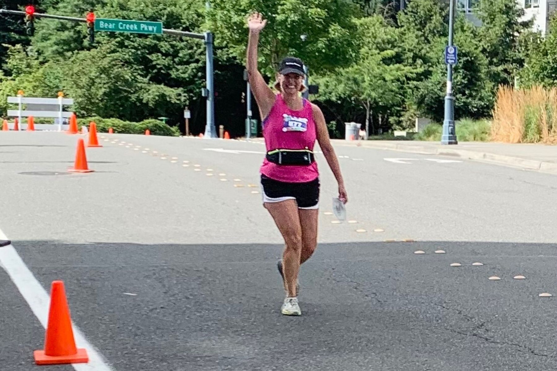 Me finishing my half-marathon