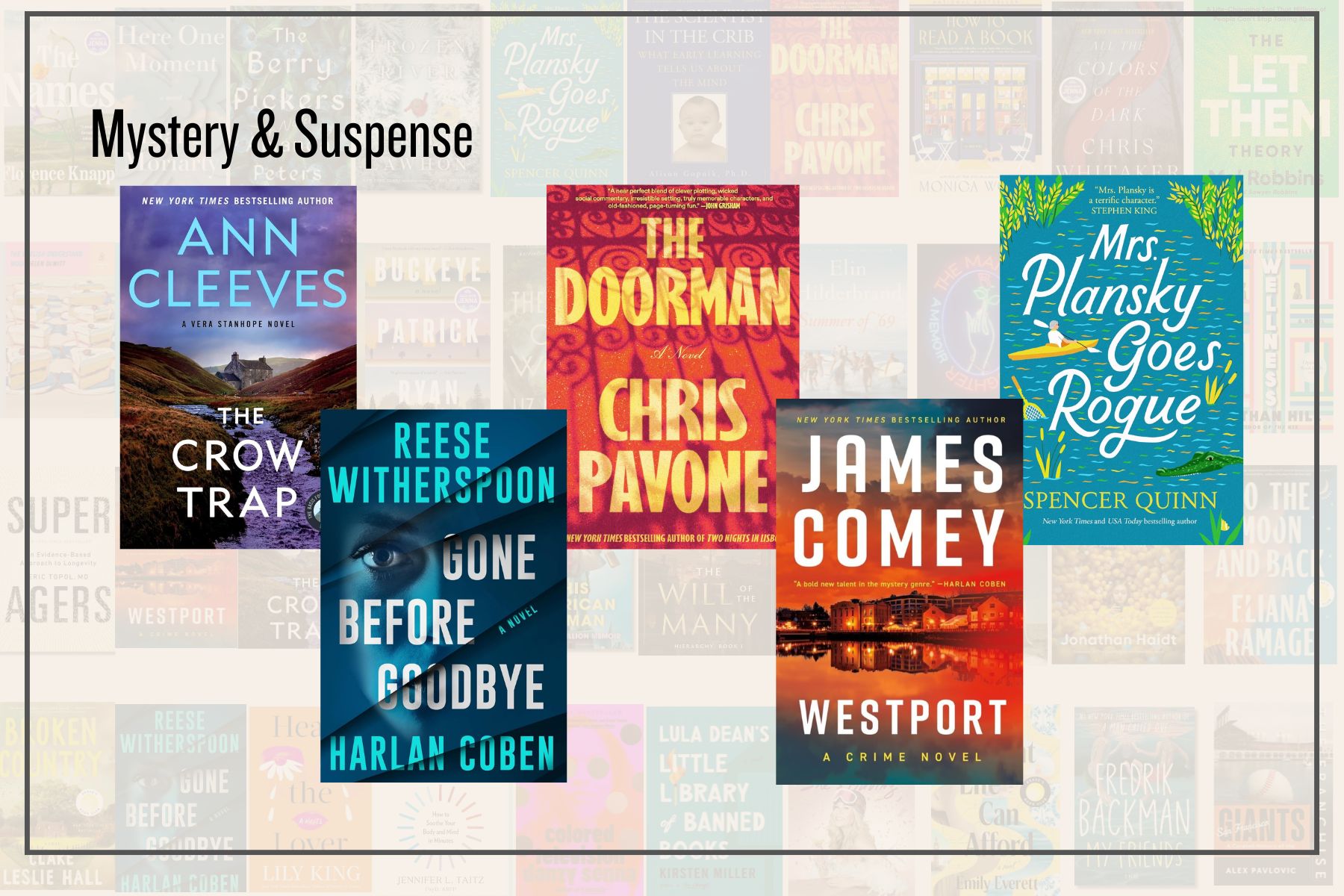 My favorite mystery and suspense novels