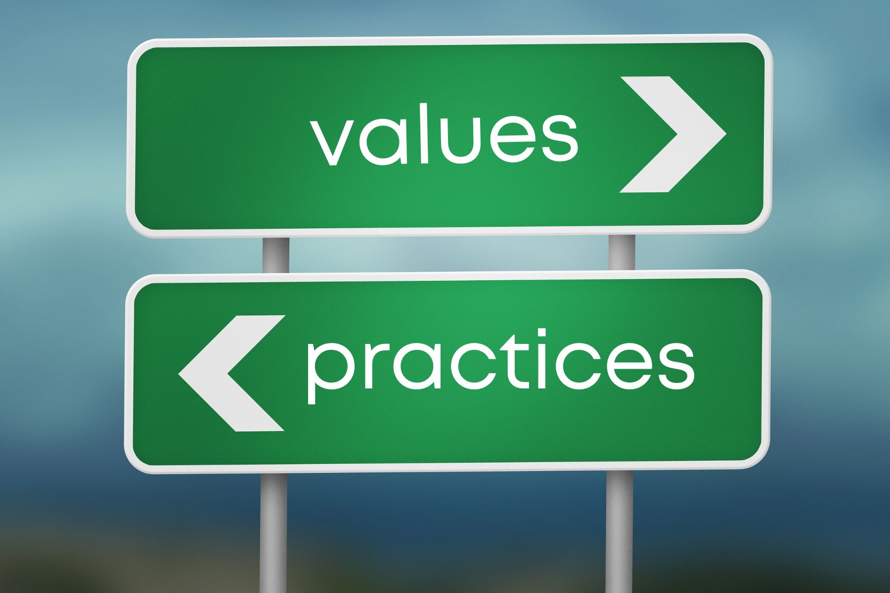 values and practices signs