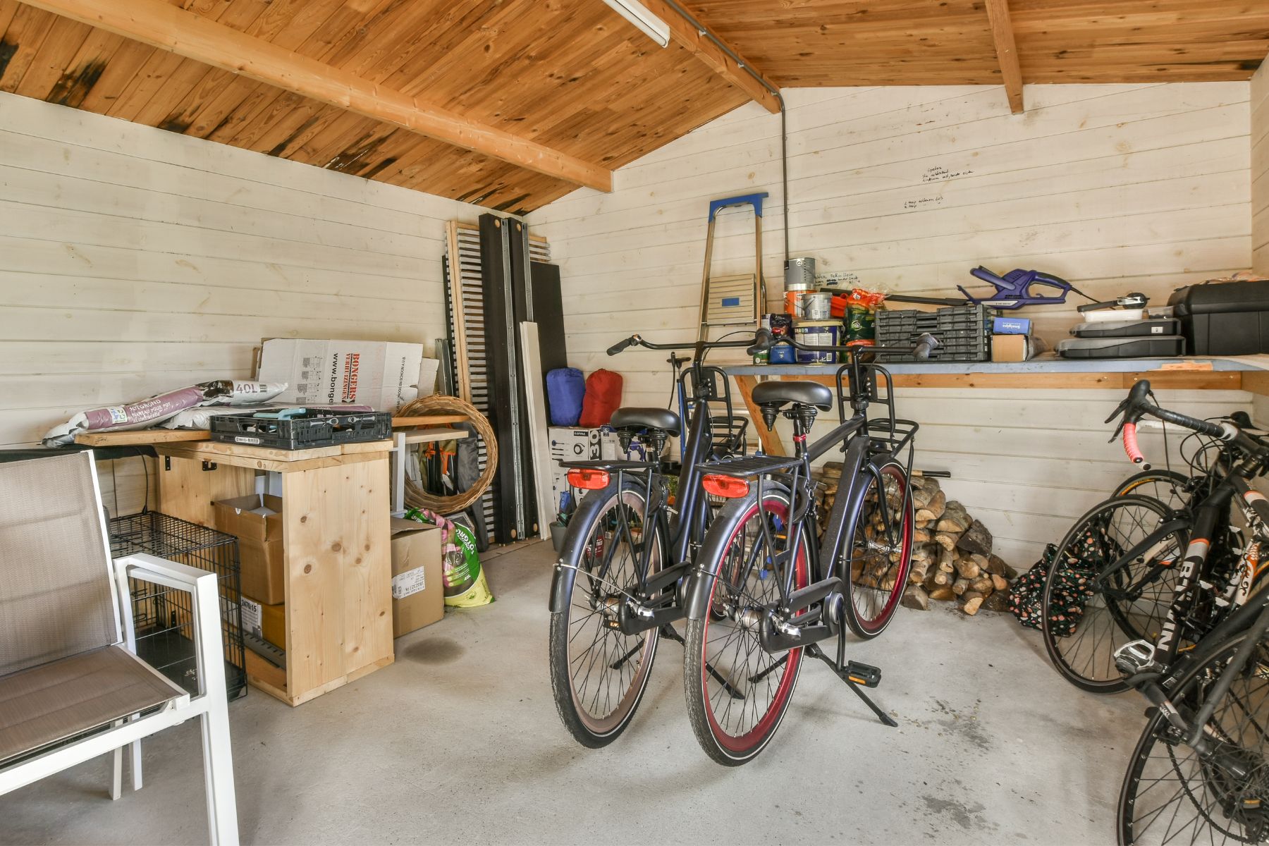 Bikes in the garage