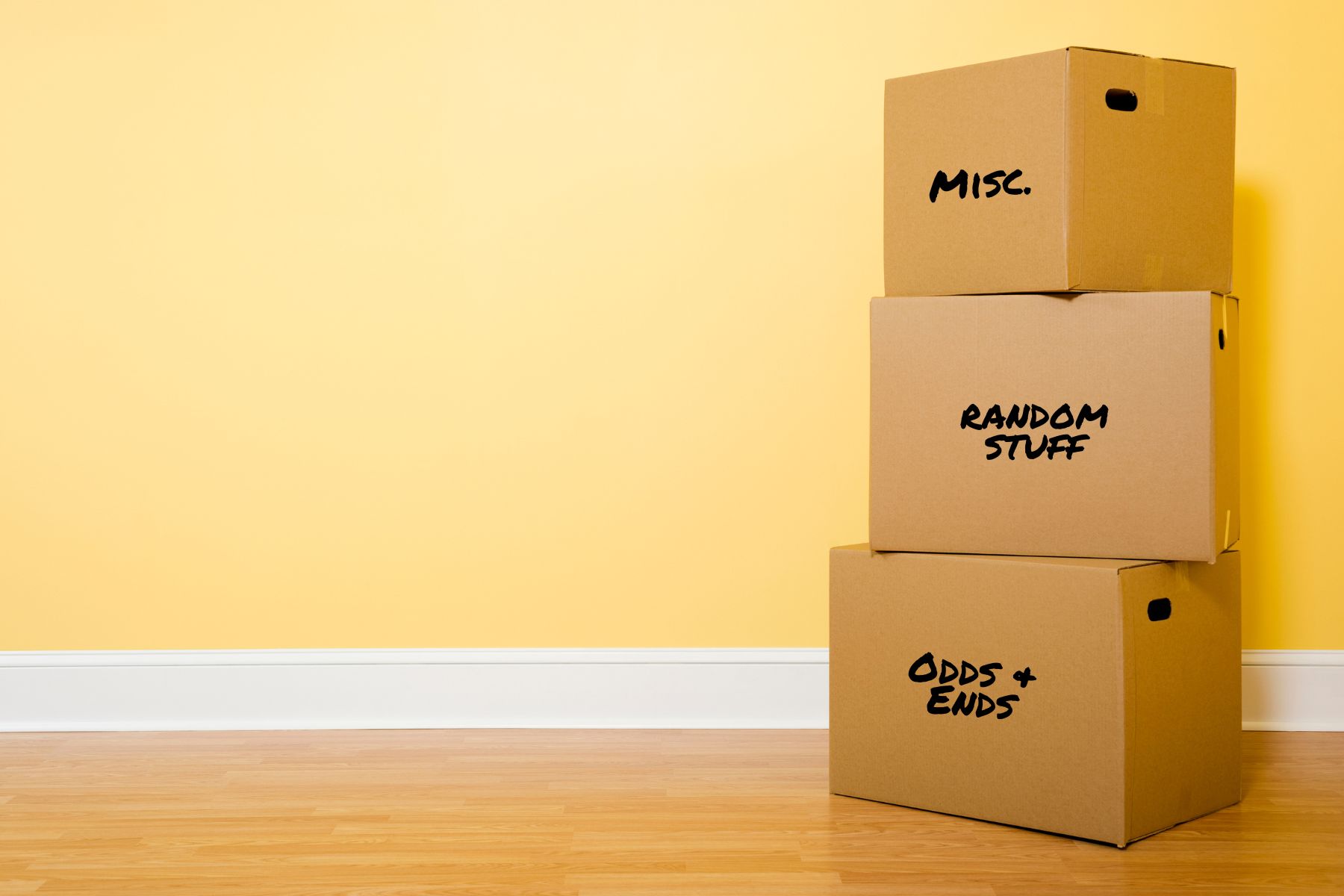Mocing boxes filled with clutter