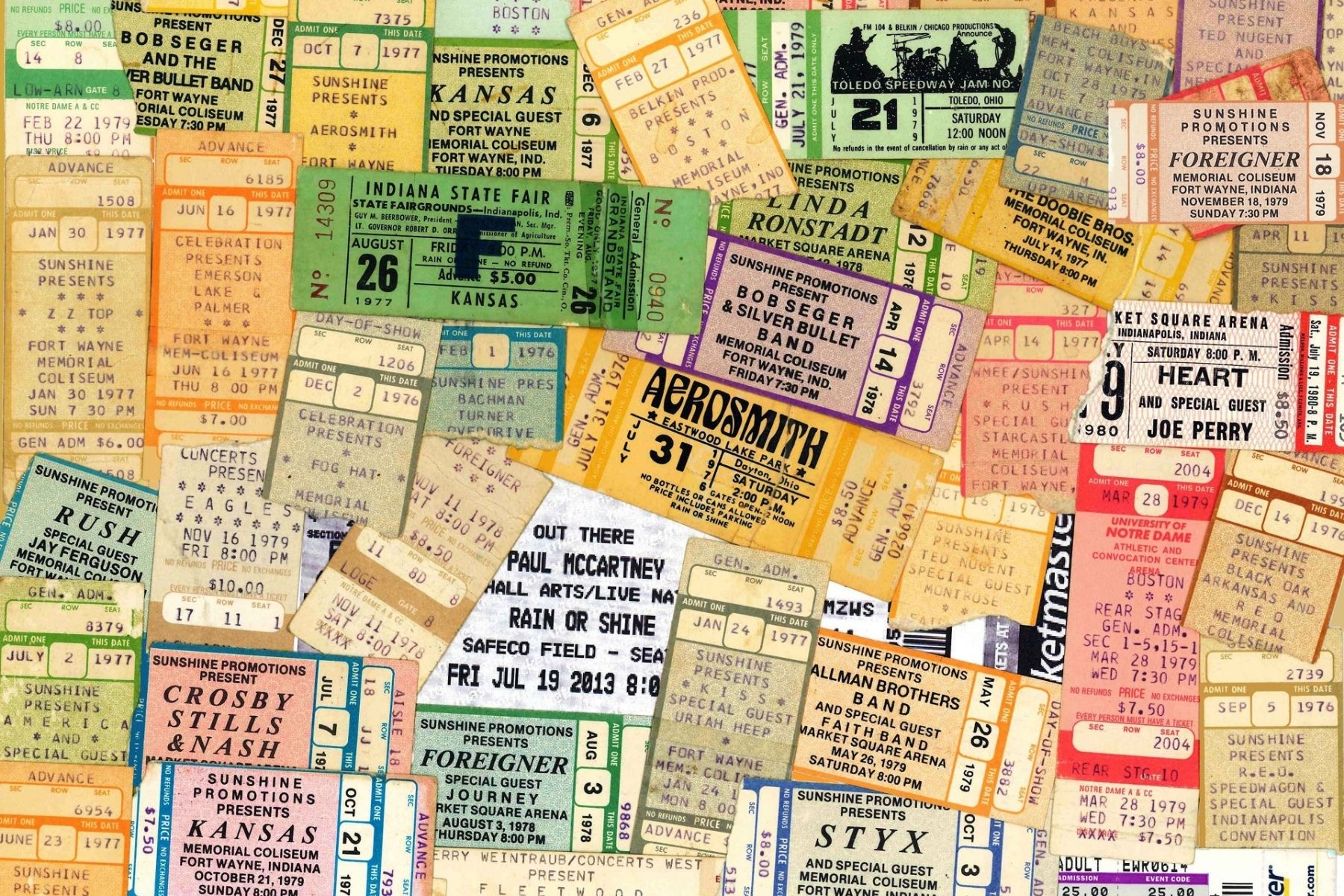 Declutter concert ticket stubs