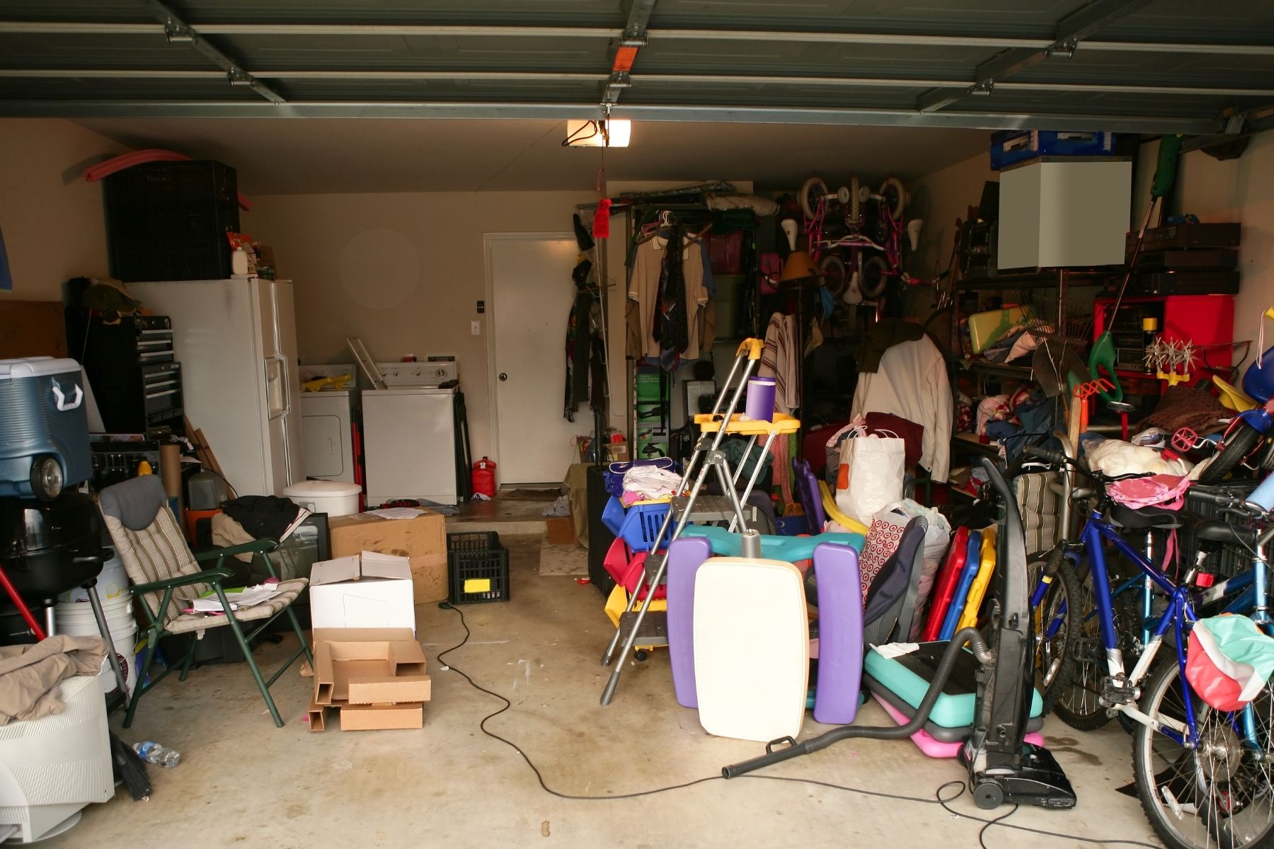 Garage full of clutter